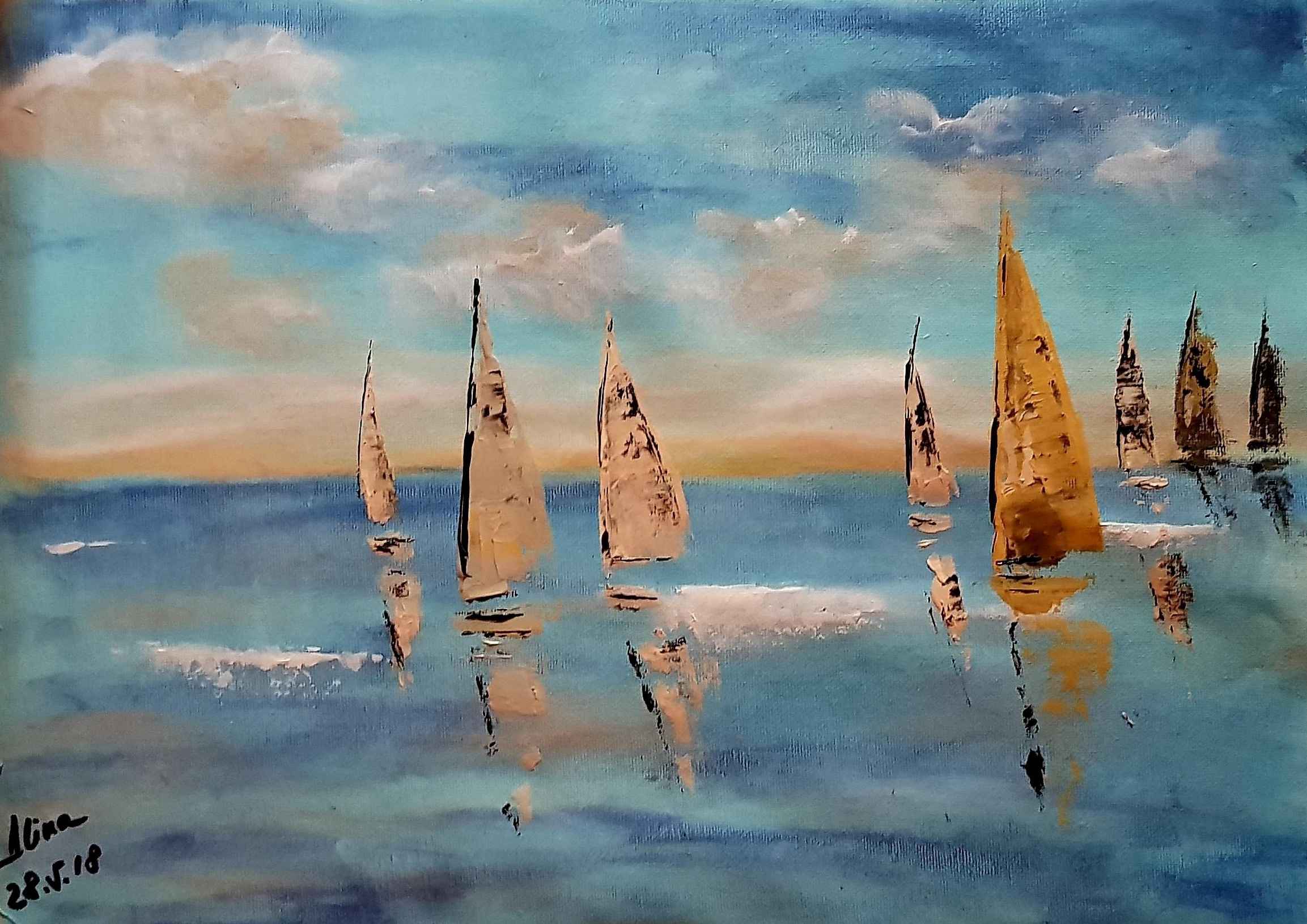 ArteDiAlina.com painting: Some little wave